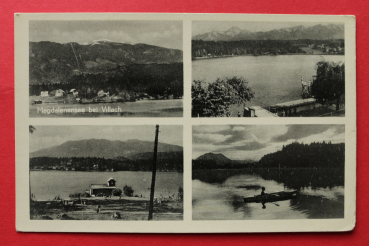 AK Magdalenensee bei Villach / 1920-1940 / Mehrbildkarte / Ruderboot / Steg / Kärnten